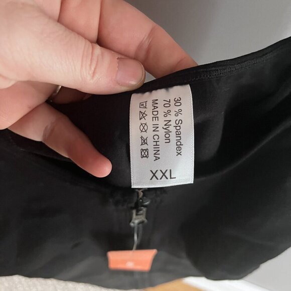 Women’s Plus Size Bodysuit Shapewear Black Size XXL Zip Front NWT Feeling Girl - Picture 7 of 10